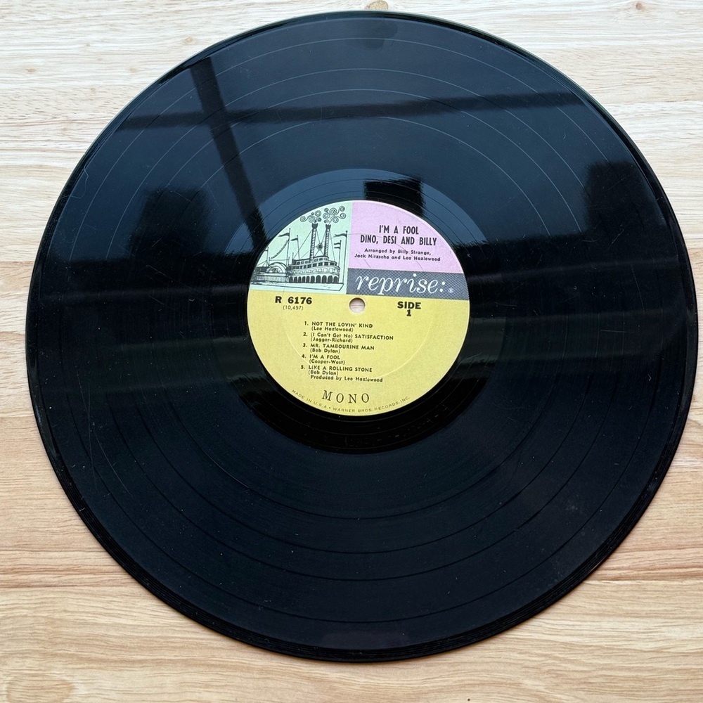 Vintage Vinyl Record - I'm a Fool by Dino, Desi and Billy